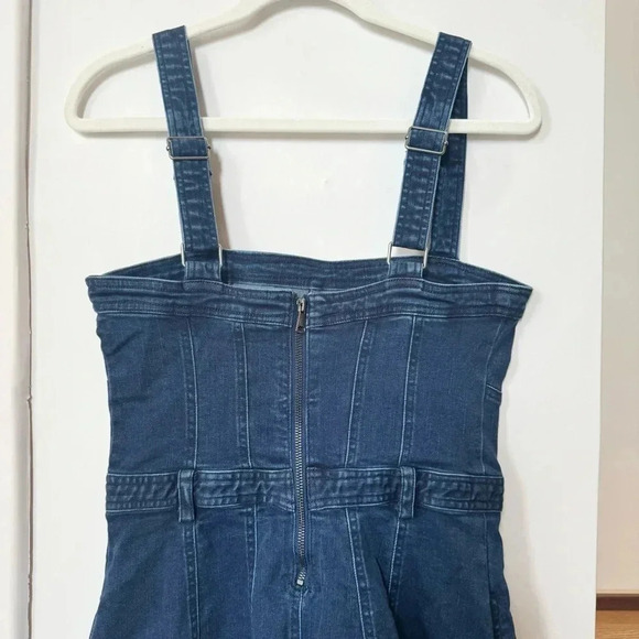 NWT Free People Margot Denim Mini Short Jean Dark Wash Blue Dress Revolve Medium - Picture 12 of 17